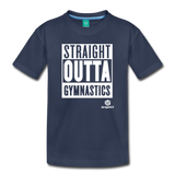 Straight Outta Gymnastics Premium T-Shirt - navy