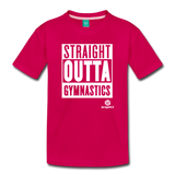 Straight Outta Gymnastics Premium T-Shirt - dark pink