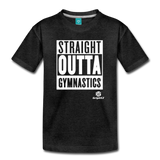 Straight Outta Gymnastics Premium T-Shirt - charcoal gray